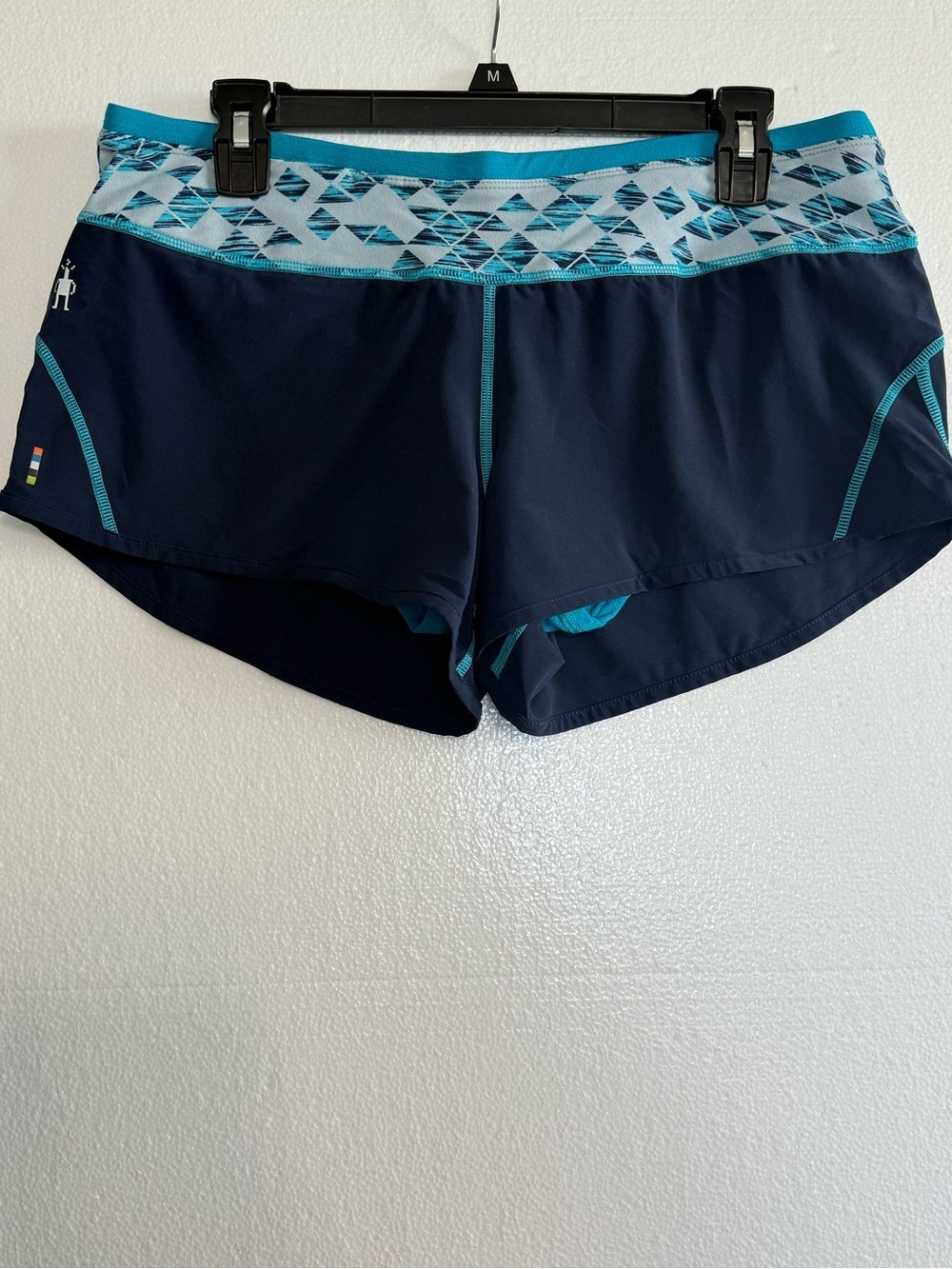 Smartwool PhD Athletic Shorts Women M Wool Blend Lined NWT Navy Blue